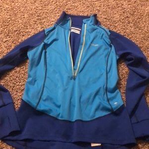Blue Columbia titanium half zip jacket